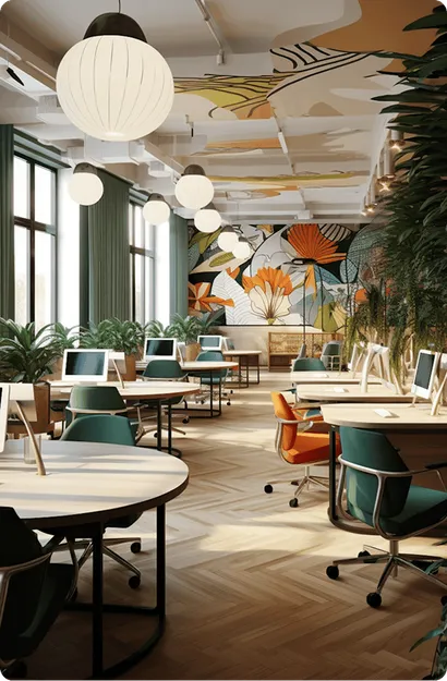 Modern office workspace