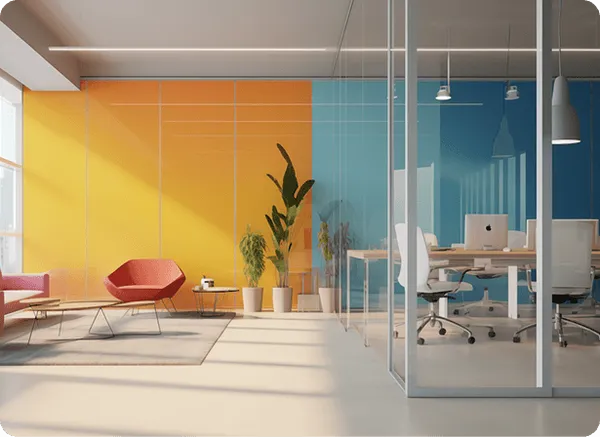 Bright office space